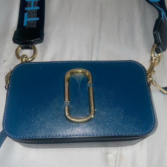 MARC JACOBS THE LOGO STRAP SNAPSHOT BLUE DENIM - Picture 5 of 6